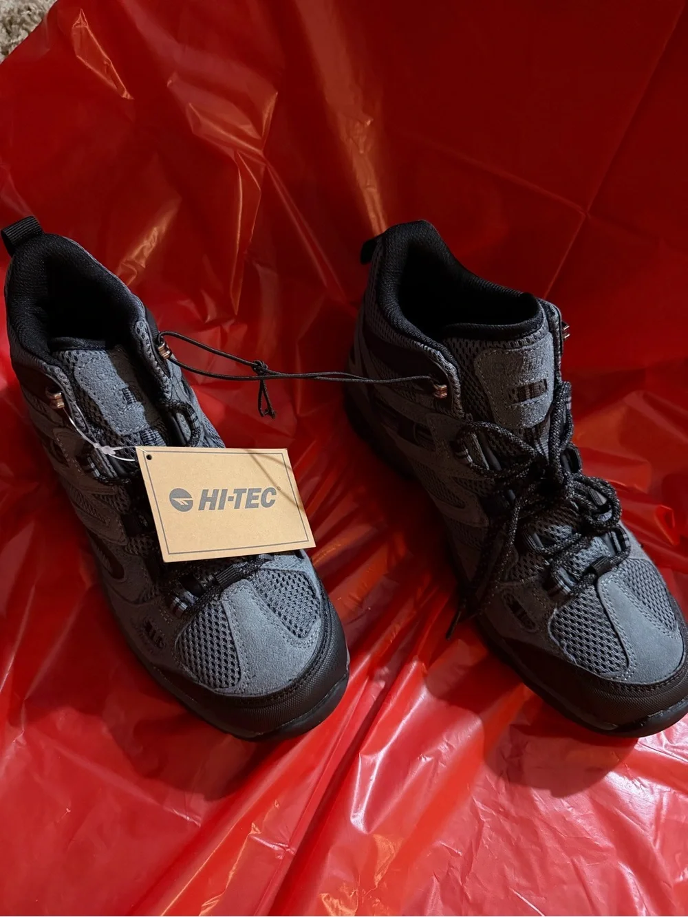 Hi-Tec Ravus Mid Men's Hiking Shoes Gray/Black US 9.5 Medium M RAVUS